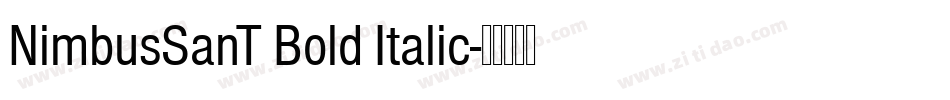 NimbusSanT Bold Italic字体转换